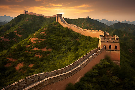 中国长城背景图片