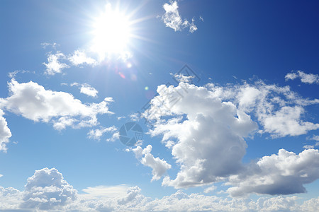 蓝天白云下的风景图片