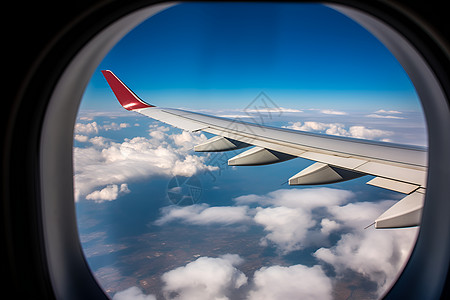 蓝天与飞机背景图片
