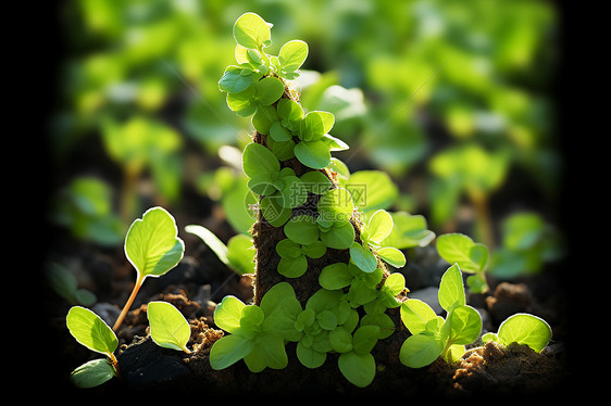 绿叶植物的生机图片