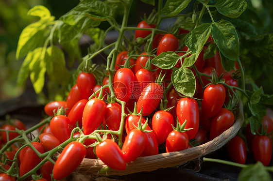 成熟的红番茄图片