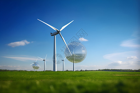 风力发电场背景图片