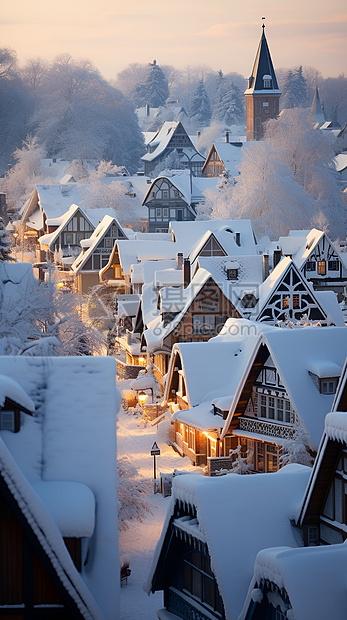 冬日童话村图片
