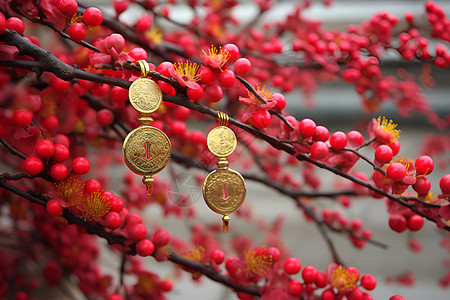 梅花庆佳节背景图片