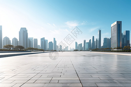 城市明亮整洁的地砖背景图片