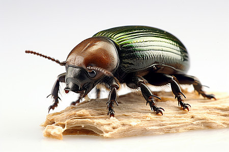 一只青绿色的甲壳虫背景图片