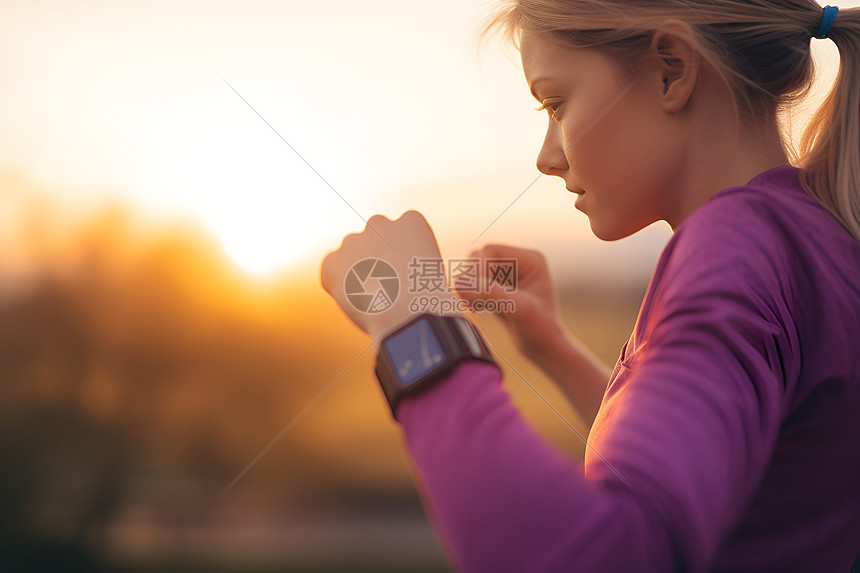 跑步女子图片