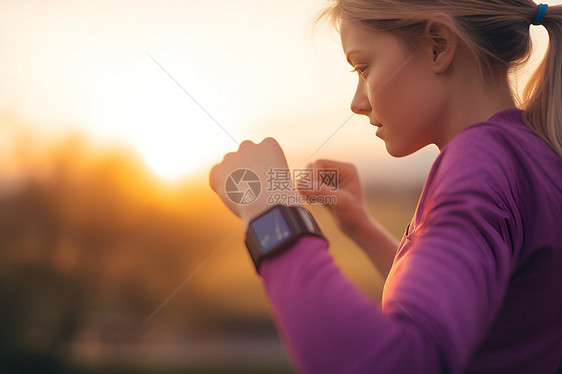 跑步女子图片
