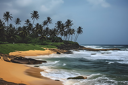 热带海滩风景图片