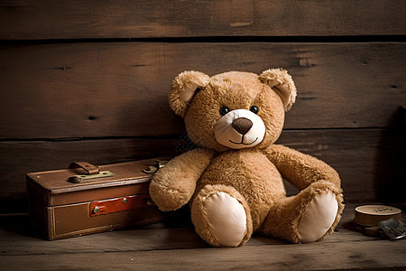 一个棕色泰迪熊背景图片
