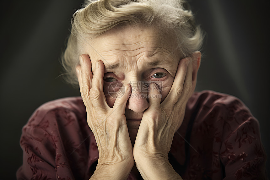 无助的老年妇女图片
