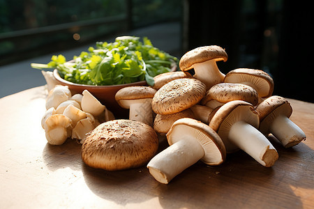 新鲜健康的香菇食物图片