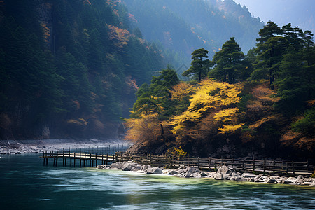 山水之间背景图片