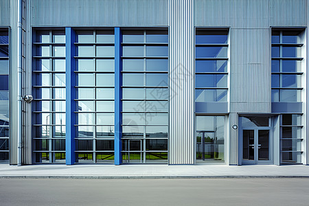 现代玻璃工厂图片素材