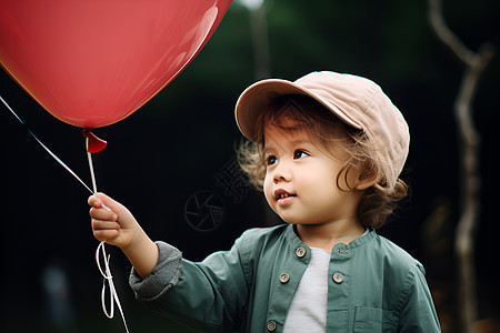 拿着气球气球的孩子背景图片