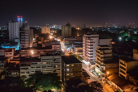 夜幕下的繁华之城图片