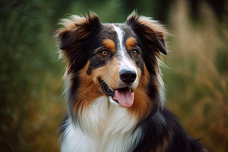 吐着舌头的牧羊犬图片