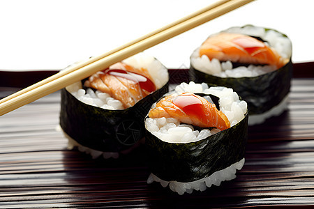 鳗鱼海苔寿司背景图片