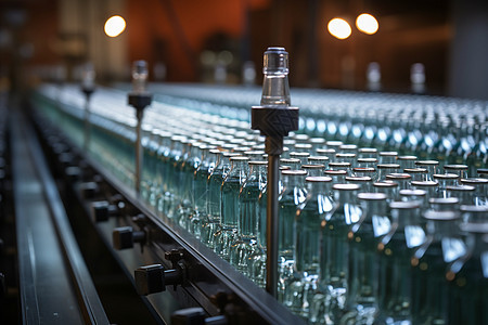 工厂里的酒瓶背景图片