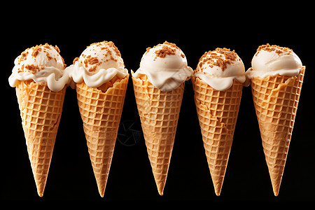 甜筒冰淇淋乳制品华夫格高清图片