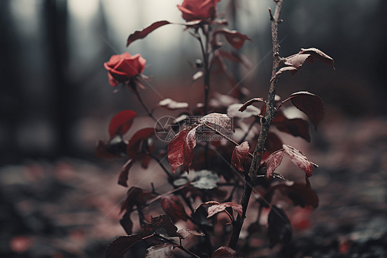 盛开的红色玫瑰图片