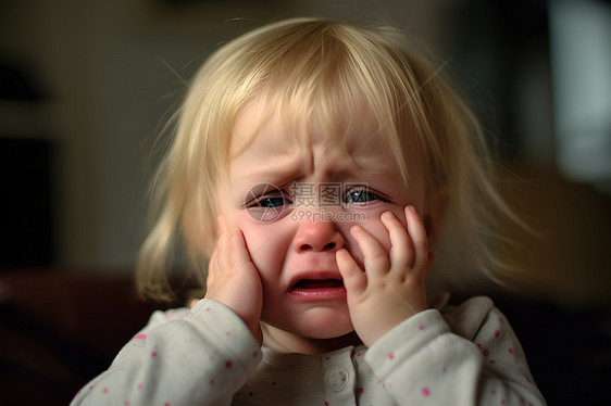 委屈哭泣的小女孩图片