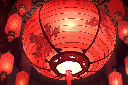 红灯笼的文化瑰宝背景图片