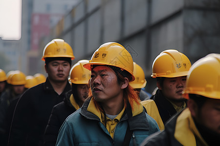 工地上的男性工人图片