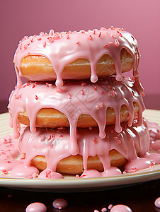 美味的甜甜圈甜品图片