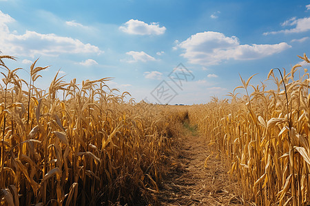 乡村的玉米田图片