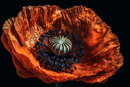 橙色的植物花卉图片
