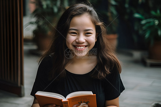 微笑的女孩图片