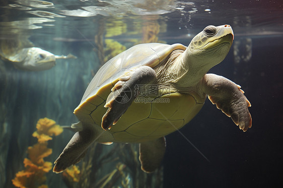 水中游泳的乌龟图片