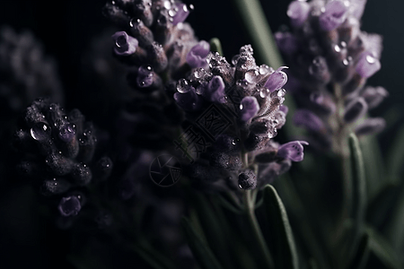 户外的薰衣草花卉背景图片