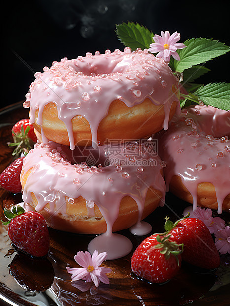 草莓的蛋糕图片