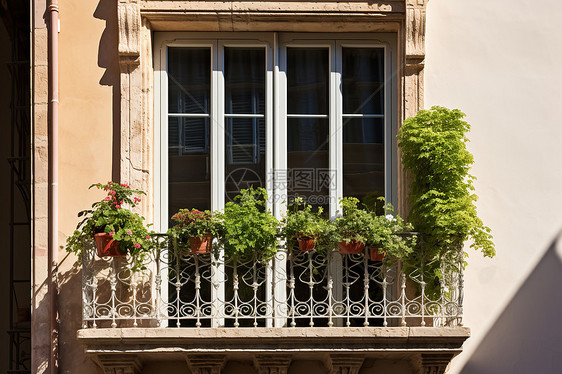 绿植装饰的阳台图片