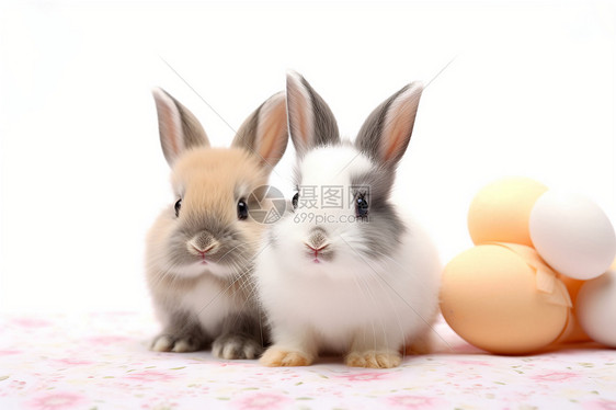 蛋和小兔子图片