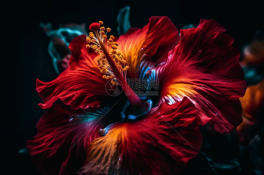 绚丽的芙蓉花图片