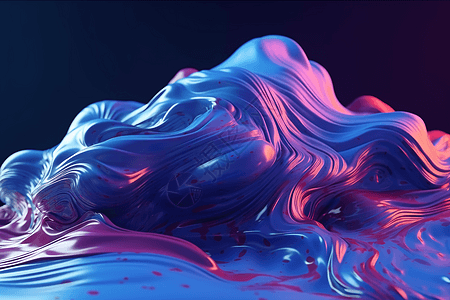 蓝紫色流体背景图片