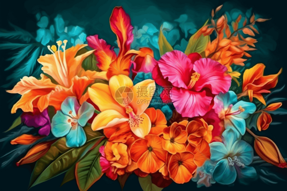 五彩缤纷的花卉图片