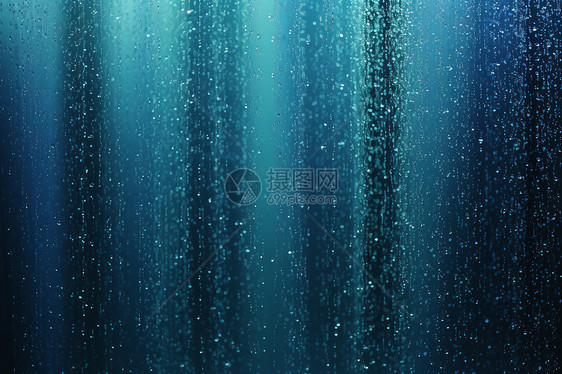 雨中的蓝幕图片