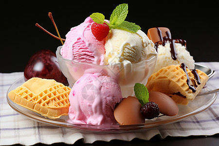 美味诱人的冰淇淋图片
