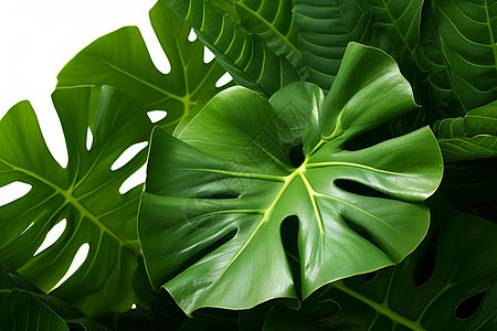 龟背竹的叶子图片