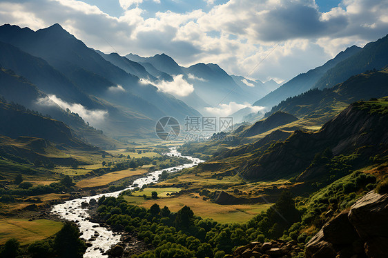 广阔山脉图片