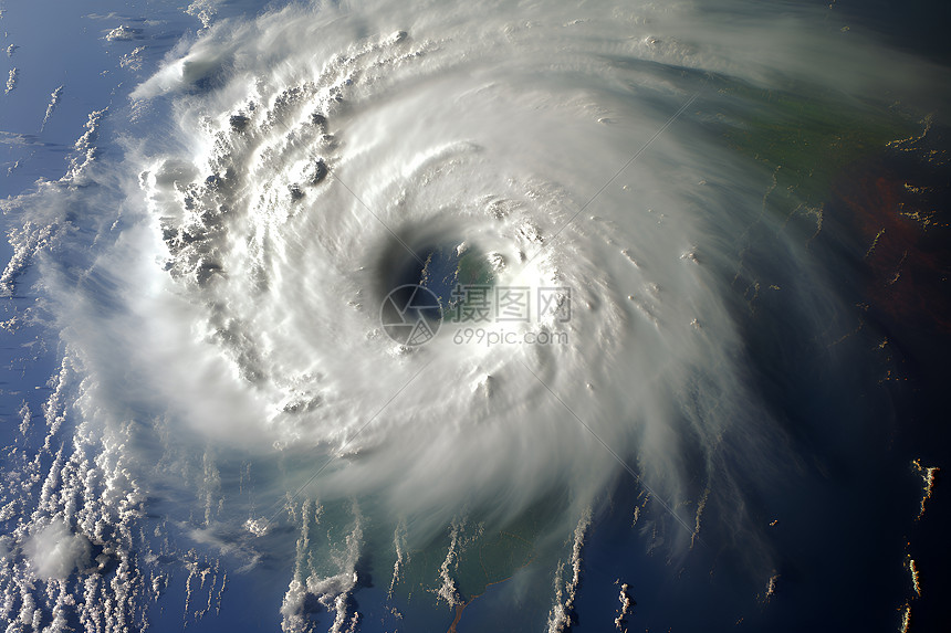 飓风的风暴眼图片