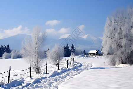 冬日里的雪景图片