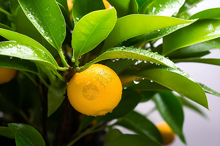 农业种植的柑橘果园背景图片