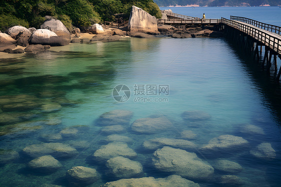 美丽的度假海滩景观图片