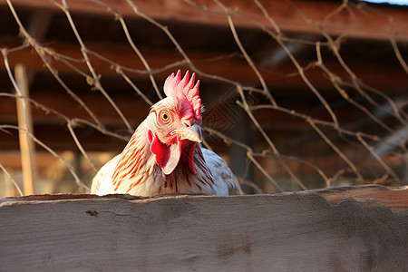 农业养殖场中的鸡群图片
