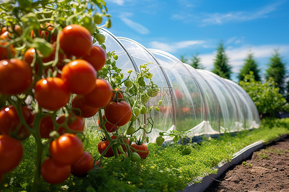 乡村农业种植的番茄果园图片